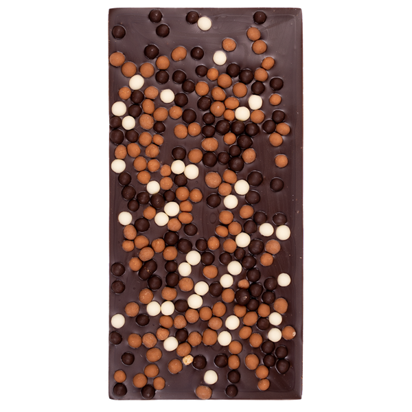 Dark Chocolate Crisp Wafer Pearls Block
