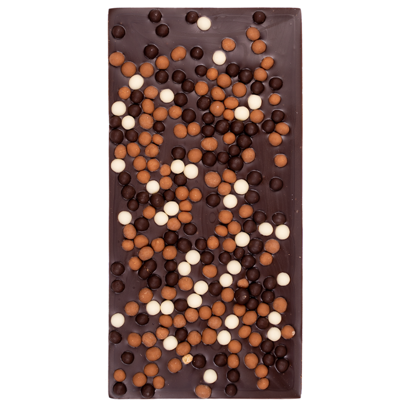 Dark Chocolate Crisp Wafer Pearls Block