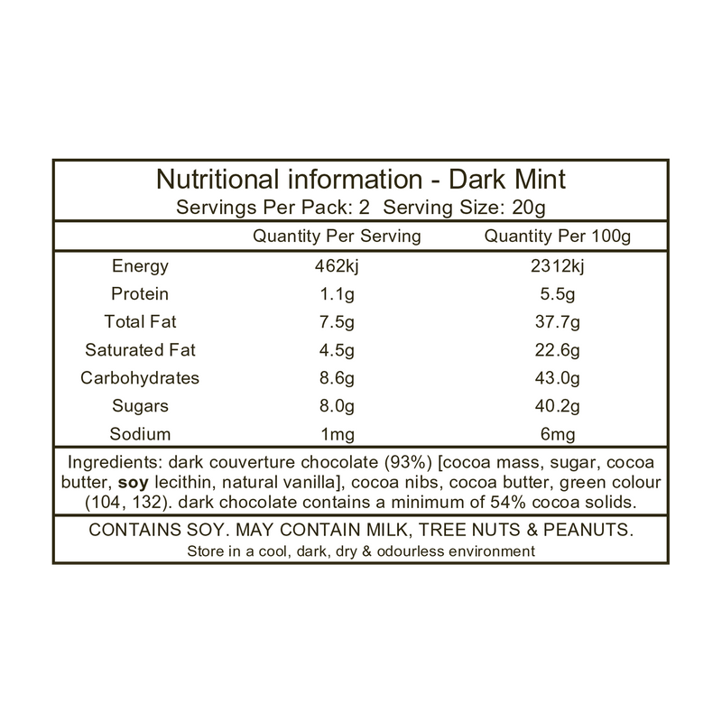 Botanicals Mint Dark Chocolate