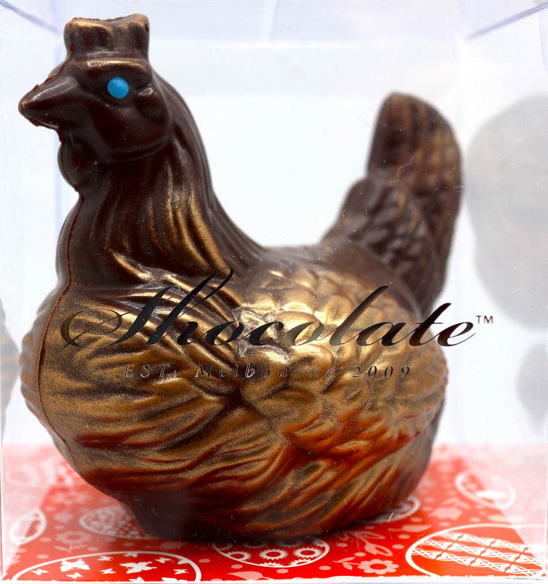 The Mother Hen, Hand Painted Mother in Dark Chocolate