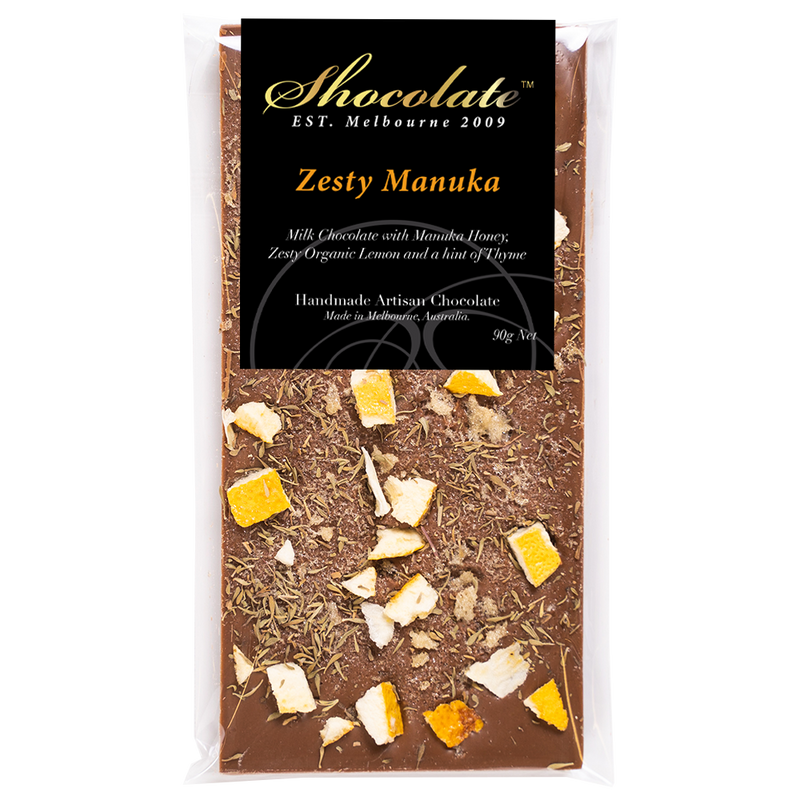 Milk Chocolate Zesty Manuka Block